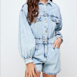 Brand new denim romper